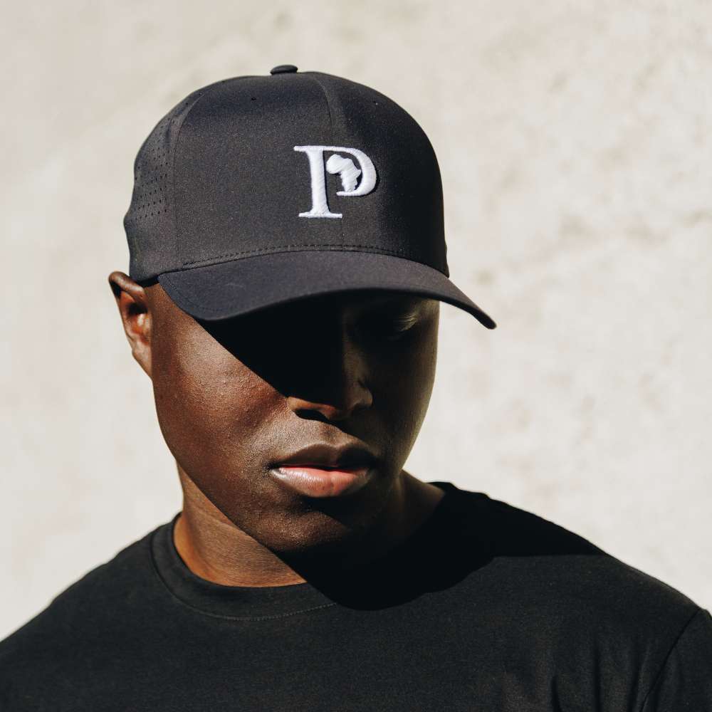 Men's Cap Golf Delta Flexfit  Lightweight, Perforated Back - Black/White