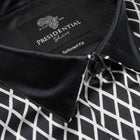 Diamond Check Men's Long Sleeve Iconic 100% Silk Shirt