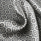 Silver Geometric Men's Long Sleeve Iconic 100% Silk Shirt