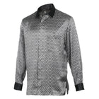 Madiba Original - Small Blocks Men's Long Sleeve Silk Shirt
