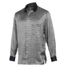 Madiba Original - Small Blocks Men's Long Sleeve Silk Shirt