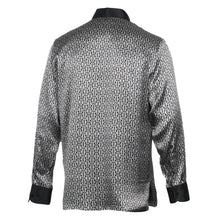 Madiba Original - Small Blocks Men's Long Sleeve Silk Shirt