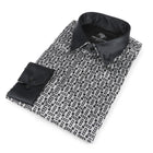 Madiba Original - Small Blocks Men's Long Sleeve Silk Shirt
