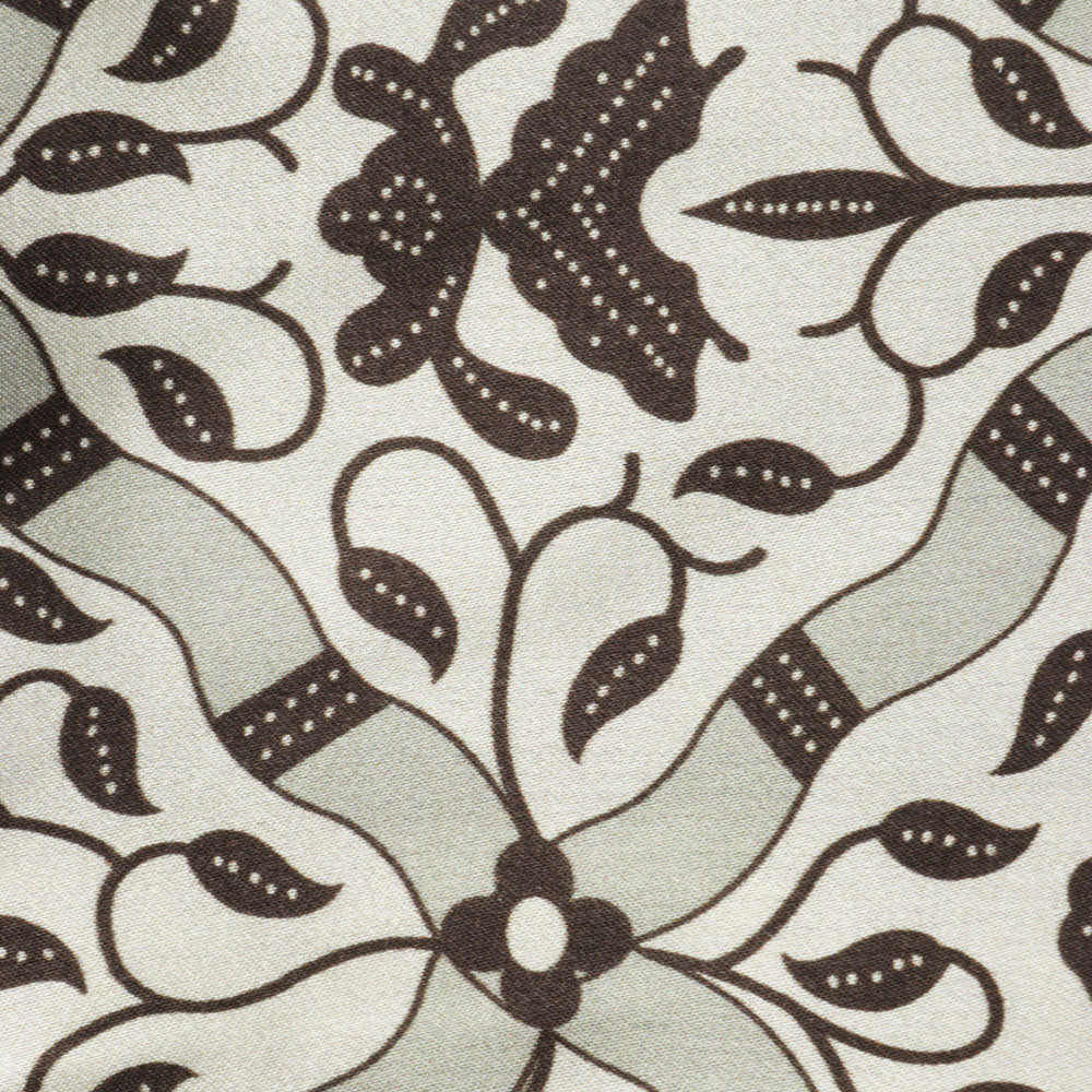 Madiba Original - Diagonal Check Men's Long Sleeve Silk Shirt