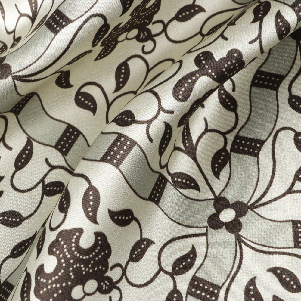 Madiba Original - Diagonal Check Men's Long Sleeve Silk Shirt