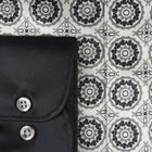 Circular Check Men's Long Sleeve Iconic 100% Silk Shirt