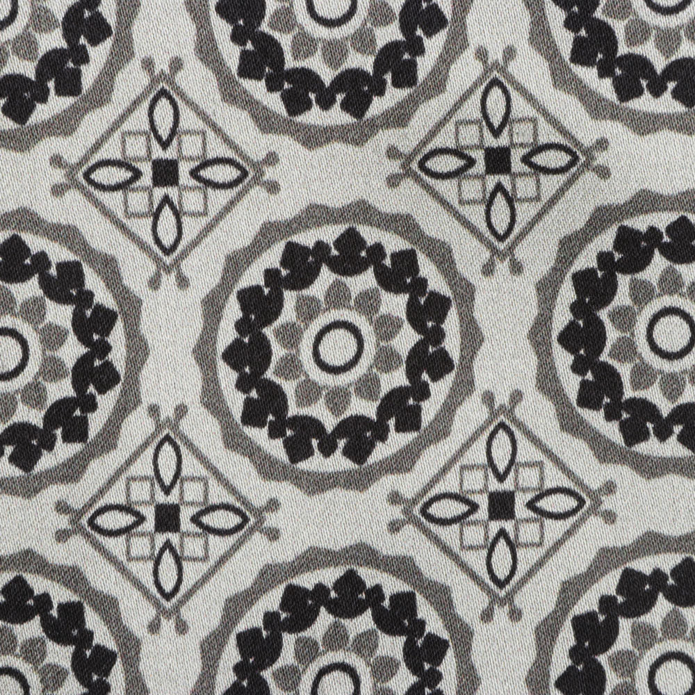 Circular Check Men's Long Sleeve Iconic 100% Silk Shirt