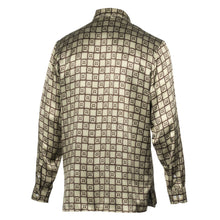 Madiba Original - Brown Check Men's Long Sleeve Silk Shirt