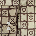 Madiba Original - Brown Check Men's Long Sleeve Silk Shirt