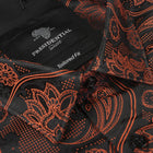 Paisley Flower - Burnt Orange Men's Jacquard Satin Luxury Formal Shirt