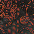 Paisley Flower - Burnt Orange Men's Jacquard Satin Luxury Formal Shirt