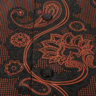 Paisley Flower - Burnt Orange Men's Jacquard Satin Luxury Formal Shirt