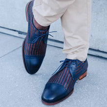 Classic Oxford Diagonal Brown & Black Men’s Leather Dress Shoes