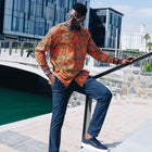 Presidential Men's Cotton Slim Fit Chino Pants - Navy