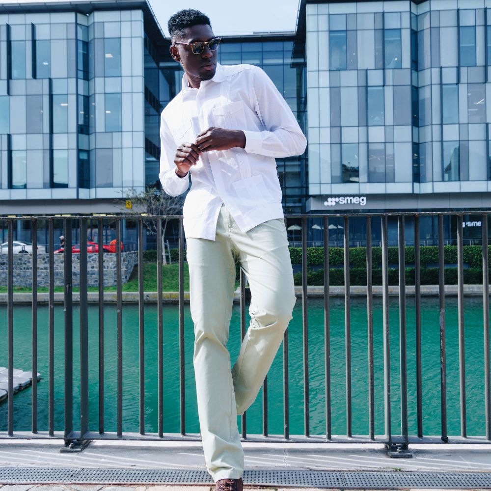 Presidential Men's Cotton Slim Fit Chino Pants - Sage