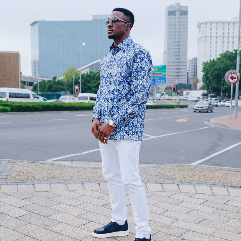 Presidential Men's Cotton Slim Fit Chino Pants - White