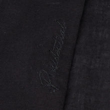 Classic Paisley- Black Gold Long Sleeve Cotton Linen Embroidered Men's Shirt