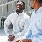 King Classic - Silver Long Sleeve Jacquard Woven Men's Shirt